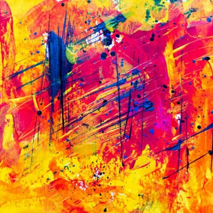 Energetic abstract art with bold colors and dynamic brushstrokes, perfect for modern design.